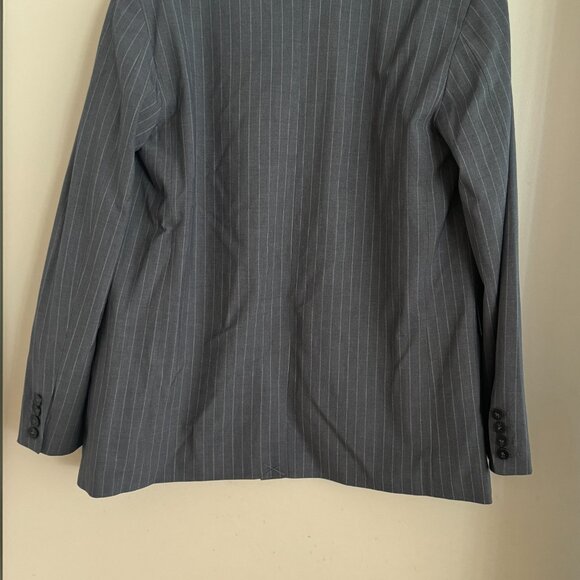 Worthington Gray Pinstripe Stretch Career Blazer Charcoal Like New Jason Bolden - Picture 3 of 4